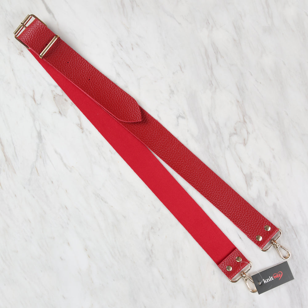Knitme Kemer Tokalı Çanta Askısı 125x4 cm Kırmızı BA-0005